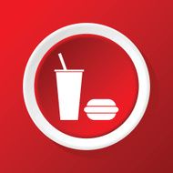 Fastfood icon on red