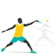 badminton player design vector