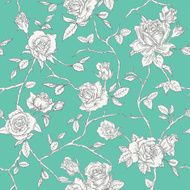 Floral Roses Background - Seamless Vintage Pattern N2
