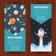 Space theme banners and cards N4