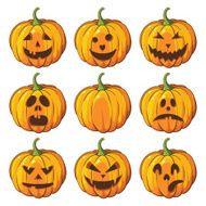 Halloween set with pumpkins N4