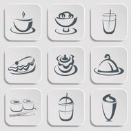 Restaurant menu silhouettes N2