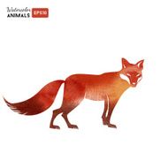 Animals Watercolor vector illustration N4