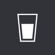 Glass of water flat minimal icon drink glass symbol