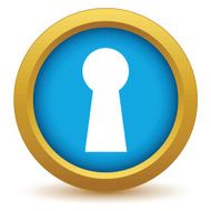 Gold keyhole icon