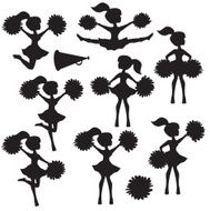 Cheerleader silhouette vector illustration N4