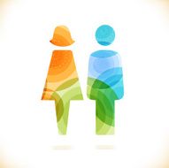 Vector multicolor love symbol N2