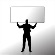 Vector silhouette of a man N775