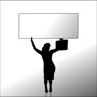 Vector silhouette of a businesswoman N78