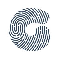 G letter line logo Vector fingerprint design