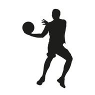 Basketball player Vector silhouette