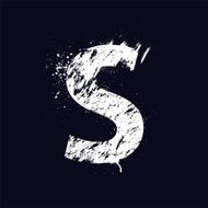 Grunge letter S