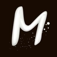3d milk letter M