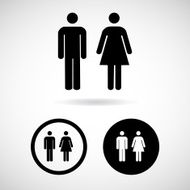 Vector a man and lady toilet sign Illustration EPS10 N10