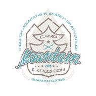Mountain camp emblems for t-shirt