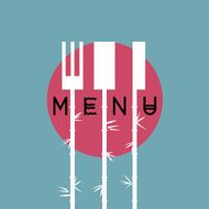 Stylish restaurant menu design in asian style - variation 4