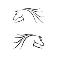 Horse Emblem Set Vector