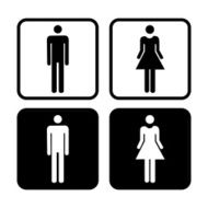 Vector a man and lady toilet sign Illustration EPS10 N11