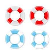 Lifebuoy isolated set