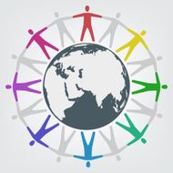People around globe N2
