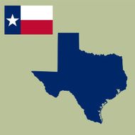 map of the U S state Texas with flag N2