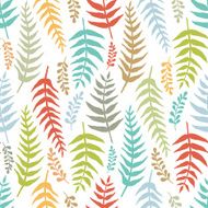 Fern colorful seamless background