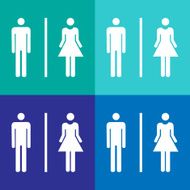 Vector a man and lady toilet sign Illustration EPS10 N12