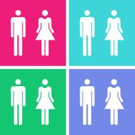 Vector a man and lady toilet sign Illustration EPS10 N13