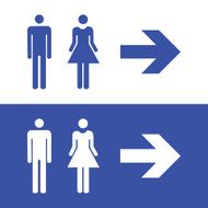 Vector a man and lady toilet sign Illustration EPS10 N14