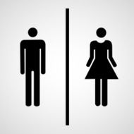 Vector a man and lady toilet sign Illustration EPS10 N15