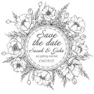 Vintage elegant wedding invitation or card Save the Date N5