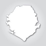 Sierra Leone Silhouette White