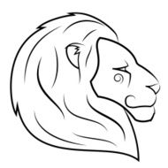 Lion head vector illustration 2