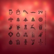 Christmas icons set N179