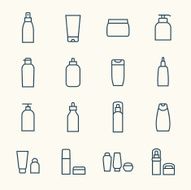 Cosmetics package icons