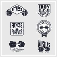 Fitness gym emblems