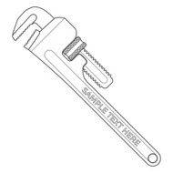 outline pipe wrench