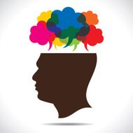 message bubble in head