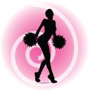 funky cheerleader silhouette N16