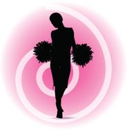 funky cheerleader silhouette N17