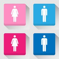 Vector a man and lady toilet sign Illustration EPS10 N17