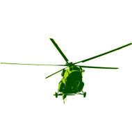 Russian army Mi-8 helicopter Vector illustration