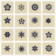 Vector Illustration with flowers symbol