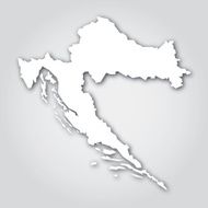 Croatia Silhouette White