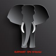 elephant 3d paper vector eps 10 illustration