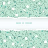 Blossoming Branches Horizontal Torn Frame Seamless Pattern Background