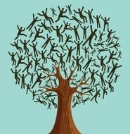 Human family tree illustration