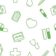 Medical icons seamless background pattern Vector illustration