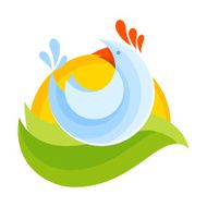 Farm chicken symbol icon