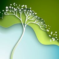Vector illustration with stylized tree N3